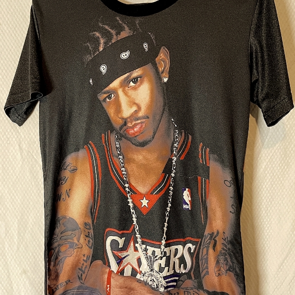 Iverson #3 black John Hancock Tee shirt